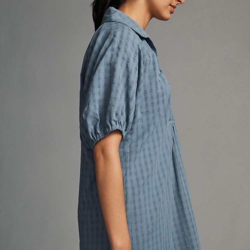 Anthropologie V-Neck Tiered-Sleeve Tunic Dress - Picture 3 of 4